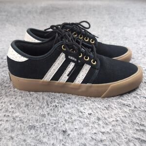 Adidas Originals Seeley Shoes Mens 4.5 Black Suede Skate Comfort Casual Gum